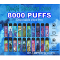 Original 8000 Puffs Einweg-E-Zigaretten-Maschenspulen-Vape